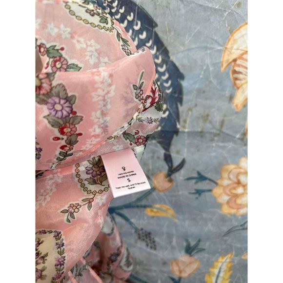 Anthropologie Selkie Rapunzel Puff Short-Sleeve Bubble Floral Mini Dress - Picture 11 of 11